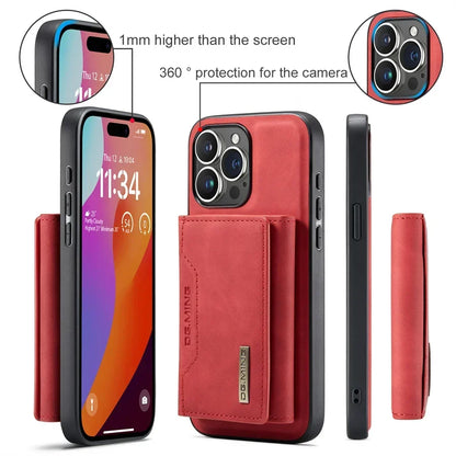 Luxury Magnetic Leather Wallet Case with Magnet Kickstand Money Card Holder Cover for Iphone