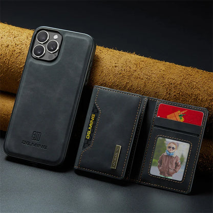 Luxury Magnetic Leather Wallet Case with Magnet Kickstand Money Card Holder Cover for Iphone